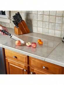 Planche à découper transparente en acrylique pour plan de travail de cuisine, pad de découpe de fruits et légumes, tapis de préparation de viande