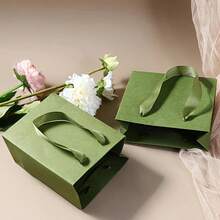 10 个复古绿色礼品包装纸袋 - 适用于珠宝、礼品或派对礼品装饰 - 采用优质纸张制成