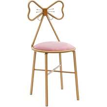 Taburete de tocador moderno, silla de maquillaje linda con respaldo de mariposa - 1 - Ver 2