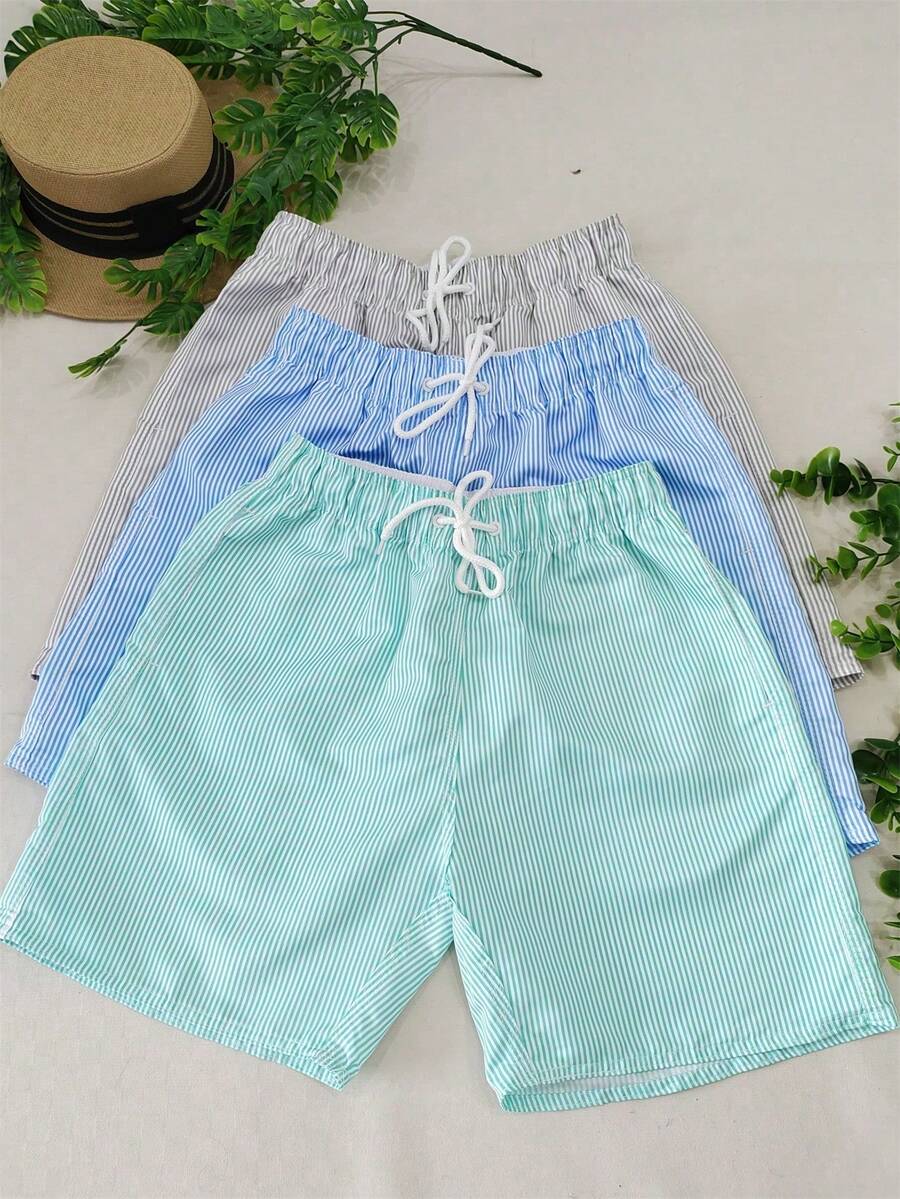 2 Piece Men's Beach Shorts Kit Among 3 Random Colors 2 Piece - 彩色 - 查看 1