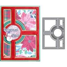 1pc Cross Background Frame Metal Die-Cutting Mold For Scrapbooking, Album Decor, Diary Embellishments, Greeting Card Crafting, Paper Crafts, No-Electricity Metal Template For Holiday Decorations & Supplies