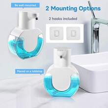 420ml Large Capacity Contactless Rechargeable Smart Automatic Soap Dispenser, Wall-Mounted Foam Hand Wash Liquid Dispenser, Electric Kitchen Dish Soap Machine, Transparent Visible Water Tank, IPX5 Waterproof Body, Long-Lasting Battery, 4 Adjustable Modes, Suitable For Kitchen, Bathroom, Hospital, Hotel, School, Airport, Ideal Christmas Or Halloween Gift