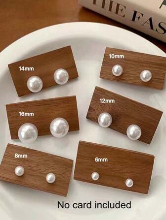 1 Pair Classic Faux Pearl Stud Earrings, Elegant Earrings For Parties, Festivals And Everyday Wear, A Perfect Gift For Women