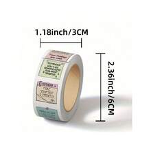 500-Piece Inspiring Reminder Sticker Rolls - Self-Adhesive Paper Labels With Positive Affirmations And Cartoon Patterns, Suitable For Diaries, Laptops, Notebooks, Mixed Colors - GUTBD One-Time Incentives - one-size - View 3
