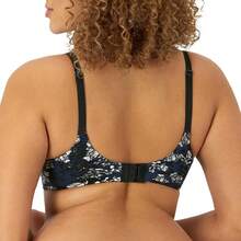 Maidenform Women's Everyday Full Coverage Cushioned Underwire Bra - Black and Navy Blossoms Print - View 3