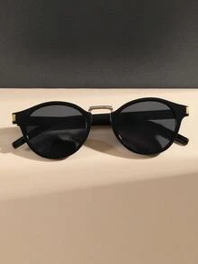 1 副女士圆形复古金属桥时尚眼镜，适合街头风格、T 台、海滩