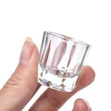 Fashion Nail Dappen Dish Cup Glass Dappen Dish For Nail Acrylic Powder Small Dampen Dish Nail Art Acrylic Liquid Holder (No Lid 1pc) - 沒有蓋子 - 查看 4