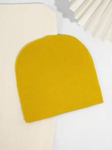 男女通用马卡龙色纯色针织便帽，Y2K 街头潮流亚克力帽秋季装