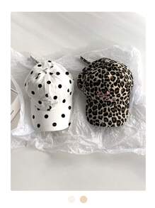 1pc Vintage Leopard Print Letter Embroidered Soft Crown Unisex Baseball Cap, Fashion Streetwear Curved Brim Cap