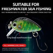 10 piezas/caja Juego de señuelos de pesca tipo crankbait mini, señuelos duros tipo swimbait, señuelos tipo minnow y wobble crank para pesca de lubina y trucha