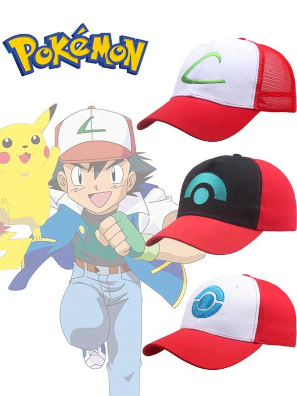 pokemon 1 buc Pokemon Anime Pikachu Ash Ketchum Cap Drăguț Desen Animat Baseball Cap de vară Pălării de soare Reglabile Trucker Hat pentru bărbați și femei