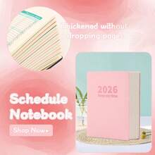 A6/2026 全新 365 天每日计划笔记本，400 页 5.6 英寸 X 4.2 英寸待办事项列表记事本，适合女性/男性，提高工作效率，可用作学校用品，返校