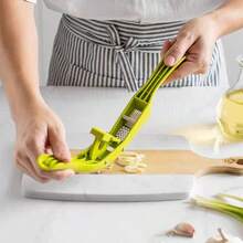 1件装二合一厨房蒜蓉压榨器，蒜蓉切片器，蒜蓉切碎器，手动蒜蓉压榨器，蒜蓉夹，多功能蒜蓉压榨切片器，手动蒜蓉捣碎器，适用于制作蒜蓉、蒜片、姜片、姜蓉 - 彩色 - 查看 9