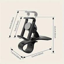 360-Degree Adjustable Universal Car Phone Mount Crade Dashboard Holder Compact And Easy-To-Insta, Rotates Vertically And Horizontall