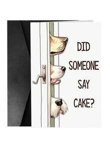 1 pieza Tarjeta de pastel de cumpleaños lindo de perro para mujer y hombre, tarjeta de feliz cumpleaños de perro, tarjetas de cumpleaños divertidas para amantes de los perros, tarjeta de saludo humorística para bebés de perros - 4.92 X 6.93 pulgadas,Tarjetas de felicitación, Tarjetas de cumpleaños, Los mejores regalos para amigos, hermanos, hermanas, padre, madre