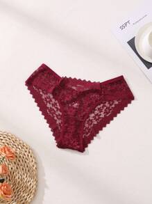 7 PCS Women's Sexy Lace Splicing Bikini Panties Low Waist Seamless Triangle Briefs Hollow Out Comfortable And Breathable Lingerie Underwear