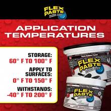 Flex Paste, Waterproof Paintable Putty, Spackle Sealant, Fill Gaps Cracks Holes - Block Out Water And Air - UV Resistant - Walls, Drywall, EPDM, Concrete, Roof, RV Repairs, White, Half-Quart - Half-Quart - 查看 9
