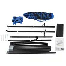 Versatile Volleyball Training Net With Adjustable Height, Durable Nylon & Iron Construction, Easy Setup, Ideal For Indoor/Outdoor Use, Includes Carrying Bag & Accessories - Blue - View 2
