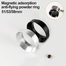 咖啡手柄磁性计量环，意式浓缩咖啡压粉器支架，防止粉末飞溅，适合 51 毫米/53 毫米/58 毫米 - 彩色 - 查看 1
