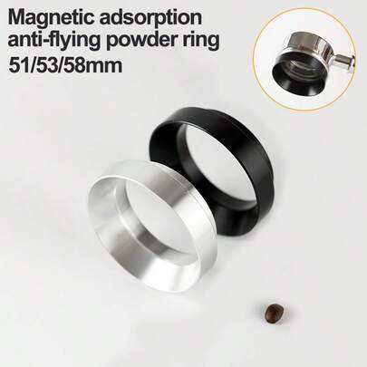 咖啡手柄磁性计量环，意式浓缩咖啡压粉器支架，防止粉末飞溅，适合 51 毫米/53 毫米/58 毫米