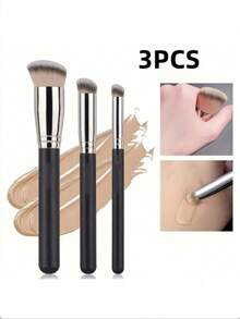 1pc/3pcs/4pcsFoundation Brush Set For Liquid Makeup, Professional Kabuki Foundation Brush Set For Blending Liquid Cream Flawless Powder, Cosmetic Polishing Spot Concealer,Brush Set,Makeup Brush Kit,Make Up Brush Set,Make Up Set Complete,Makeup Brush Set,Complete Makeup Kit,Brush Kit,Brushes Makeup Set,Makeup Gift Set,Set