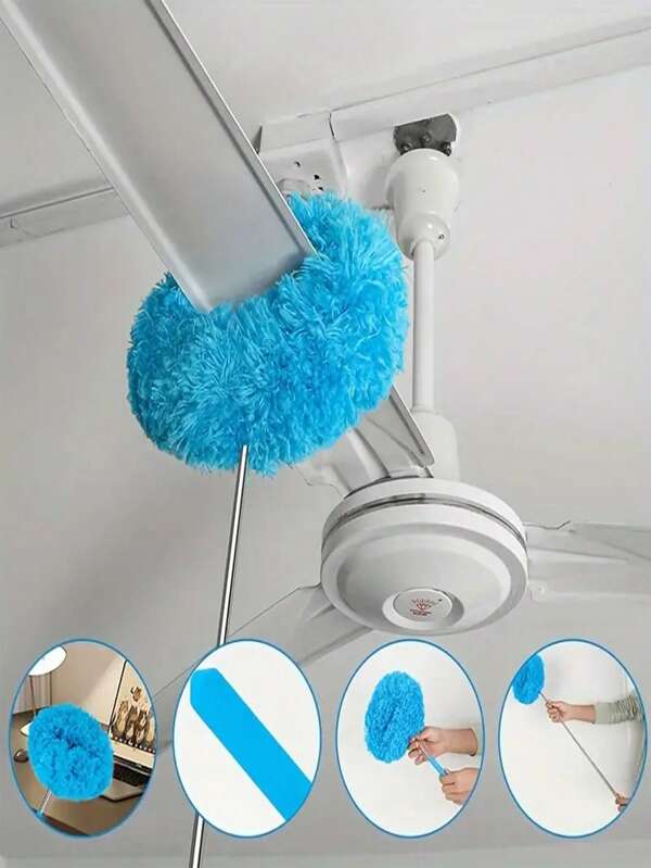 13-32 Inch Reusable Super Fine Fiber Ceiling Fan Duster Cleaner, Suitable For Furniture, Bookshelves, Walls, Ceilings Cleaning Tool