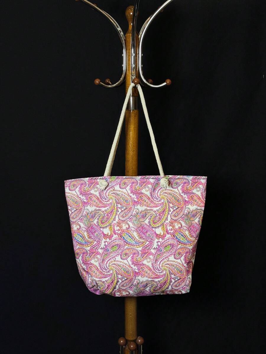 Made In Turkey - Waterproof Interlock Laminated Zippered Beach Bag - Large 45x42 Cm Durable Summer Tote For Pool, Beach, Travel - Pink - View 1
