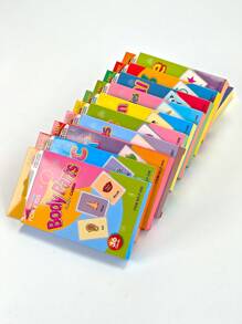 36PCS Reusable Early Learning Flash Cards Set With Body Parts Themes Thick Laminated Educational Tools For Classroom Homeschool Teaching Supplies