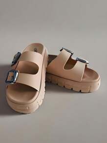 1 Pair Women's Sports Sandals, Cushioned, Suitable For Yoga Pants, Open-Toe, Fashion & Versatile