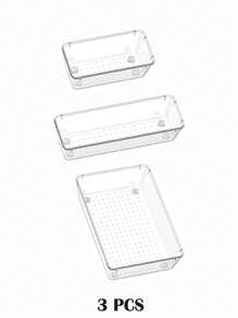 Juego de 1/3/6/11 piezas de Contenedores de Almacenamiento Transparentes, 7 Tamaños, Juego de Almacenamiento Multifuncional, para Baño y Tocador, Dormitorio, Cocina, Oficina, Escuela, Estudiante, Armarios de Almacenamiento, Contenedores de Almacenamiento Clasificados, Usado para Almacenar y Organizar, Platos, Cuchillos y Tenedores, Cosméticos, Artículos de Papelería, Partes de Instrumentos, Regalos Navideños para Mujeres Organizador de Almacenamiento Esenciales de Viaje Regreso a la Escuela de Dormitorio