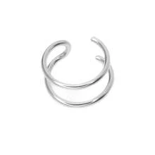 1pc Fake Double Piercing, Nose Cuff No Piercing Needed, Double Hoop Piercing Imitation, Minimalist Jewelry