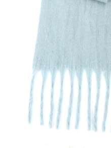 1pc Women Fluffy Tassel Scarf, Thick & Warm, Comfortable Daily & Outdoor Shawl For Autumn/Winter