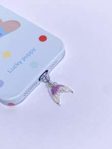 1 件海洋传奇渐变鱼尾防尘塞兼容 iPhone 充电端口 Type-C 充电端口数据端口插头。兼容小米 Oppo Vivo 三星 Iphone5-16 - 彩色 - 查看 19