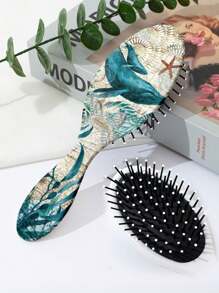 1 Peça Escova com Estampa de Tartaruga Marinha da Série Oceânica, Elementos Oceânicos de Náilon, Todo Tipo de Estação, Styling de Cabelo, Acessórios para Cabelo, Kit de Styling de Cabelo, Kit de Ferramentas para Cabelo, Conjunto de Styling de Cabelo