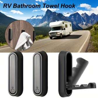 1pc RV Bathroom Towel Hook - Aluminum Alloy, Uncharged, Rust-Resistant, Easy Install, Space-Saving Storage Accessory For Camper, Caravan, Home RV Furniture Parts