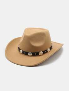 1pc Unisex Kids Star Leather Decor Felt Cowboy Hat, Retro Western Style, Suitable For All Seasons, Detachable, Suitable For Daily Wear, Outdoor Activities, Holidays, Parties, Back To School And More - Style 1 - View 7