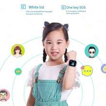 Orologio smart GPS per bambini da 3 a 15 anni, con funzioni di tracciamento in tempo reale, impermeabile, telefono cellulare, video chat, SOS, allarme, fotocamera, recinzione geografica, contapassi, anti-smarrimento e localizzatore