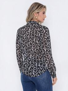 Crepe Long Sleeve Shirt