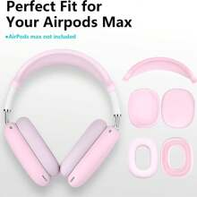 3-i-1 AirPodsMax silikonskyddsfodral, reptåligt skyddsfodral för öronkuddar/skyddsfodral för öronkåpor/skyddsfodral för huvudband - Multifärgad - Visa 8