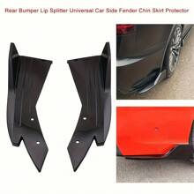 2PCS Rear Bumper Lip Splitter Universal Car Side Fins Body Lip Spoiler Chin Side Skirt Protector Covers,Enhanced Airflow & Road Protection