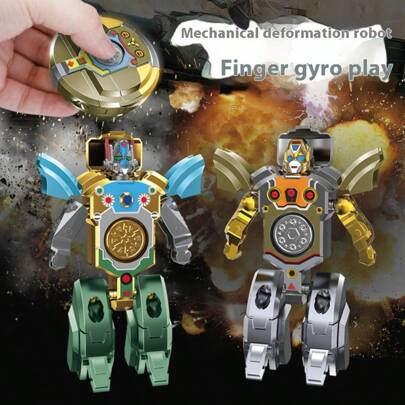 Nou robot transformabil cu deget - Jucărie robot mecanic transformabilă, jucărie pentru ameliorarea stresului și a agitației, cadou de sărbători/zi de naștere, cadou elegant