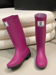 男女时尚中筒雨靴，防滑成人户外水鞋，亲子雨靴，糖果色，加厚防滑雨天套鞋，适用于食堂清洁