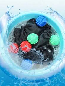 1pc/5pcs/10pcs/1set Laundry Dryer Balls - Anti-Wrinkle, Stain Removal, Anti-Static, Antibacterial, Suitable For Moisture Absorption Drying, Anti-Pilling, Specialized For Certain Fabrics, No Power Needed, Reusable, Washing Machine Lint Remover