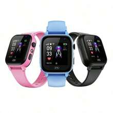 Orologio smart GPS per bambini da 3 a 15 anni, con tracciamento in tempo reale, impermeabile, con funzione di chiamata, SOS, fotocamera, recinzione geografica, pedometro, anti-smarrimento e localizzatore, capacità batteria 400mAh