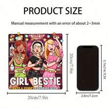 Deluxe 30-Page Thick Paper Girl Bestie Theme Coloring Book For Adults & Teens - Relaxing Art Relax With Intricate Funny Daily & Travel, Playful Scenes - Perfect For Thanksgiving, Easter, Christmas, Birthdays, Relax Activity | Artistic Coloring Book, Adult Coloring Books School Supplies,Back To School