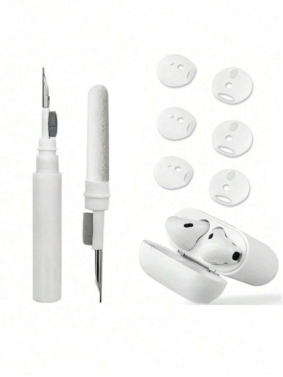 1pc Cleaning Brush And 3 Pairs Replacement Eartips Compatible With 1st And 2nd Generation, Noise Isolating Eartips + 3-In-1 Cleaning Kit