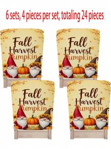 1 Stück/4 Stück/24 Stück Esszimmerstuhl Rückenbezüge mit Herbst-Ahornblättern, waschbar, für Zuhause, Restaurant, Wohnzimmer, Küchendekoration