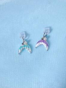 1 件海洋传奇渐变鱼尾防尘塞兼容 iPhone 充电端口 Type-C 充电端口数据端口插头。兼容小米 Oppo Vivo 三星 Iphone5-16 - 彩色 - 查看 27