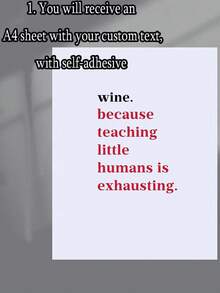 Funny Teacher Appreciation Wine Bottle Label Stickers - Humorous Thank You Gift For Teachers, Kitchen & Dining Decor, Perfect For Teacher's Day And End-Of-Year Gifts Valentine Day - Multicolor - View 6