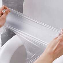 10/50/100 Stück tragbare einzeln verpackte durchsichtige Einweg-Toilettendeckel, tragbare Toilettenabdeckung, wasserdichte Toilettenabdeckung, tragbare Toilettendeckel, Haushaltsgegenstände, unverzichtbares Reisezubehör für Geschäftsreisen, Camping, Krankenhausstationen, Hotelaufenthalte, wenn Sie öffentliche Toiletten benutzen, um Ihre persönliche Hygiene zu gewährleisten